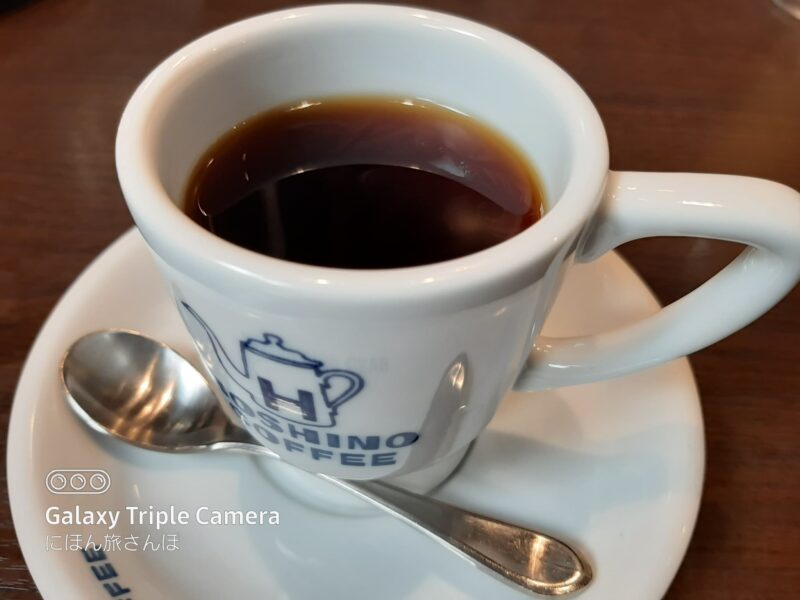 モーニングセットのオレンジと織姫ブレンドコーヒー