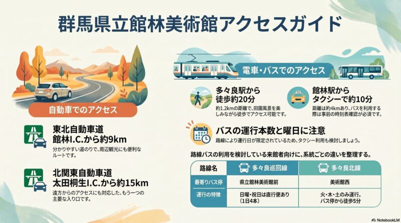 主要なアクセス方法と交通手段