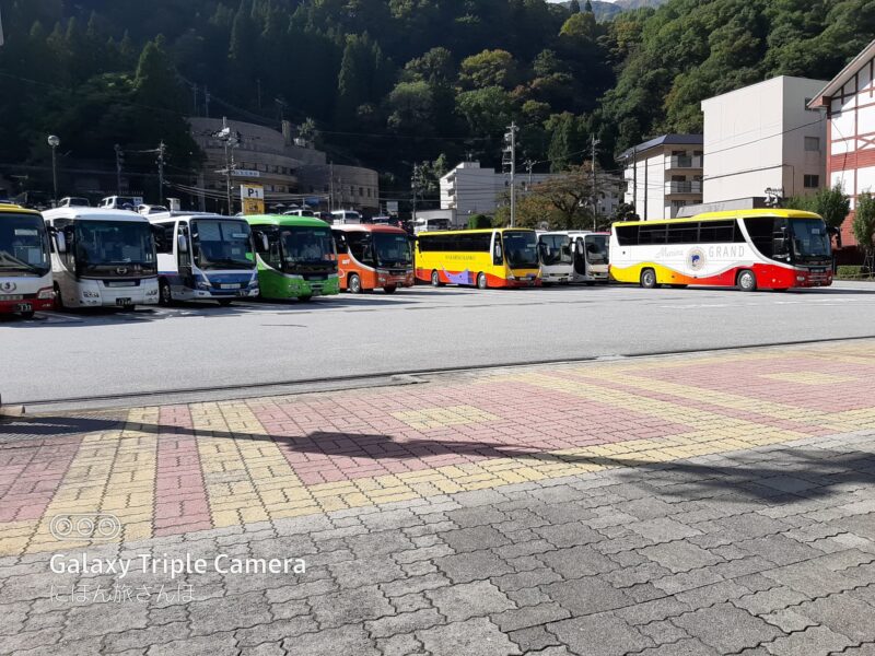 黒部峡谷の駅前の風景