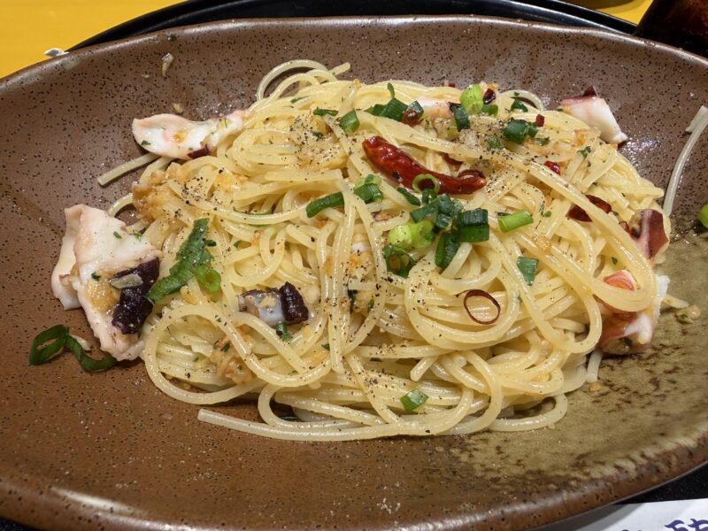 タコのペペロンチーノ