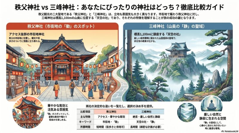 秩父神社と三峰神社どっちがおすすめ？違いを徹底比較！