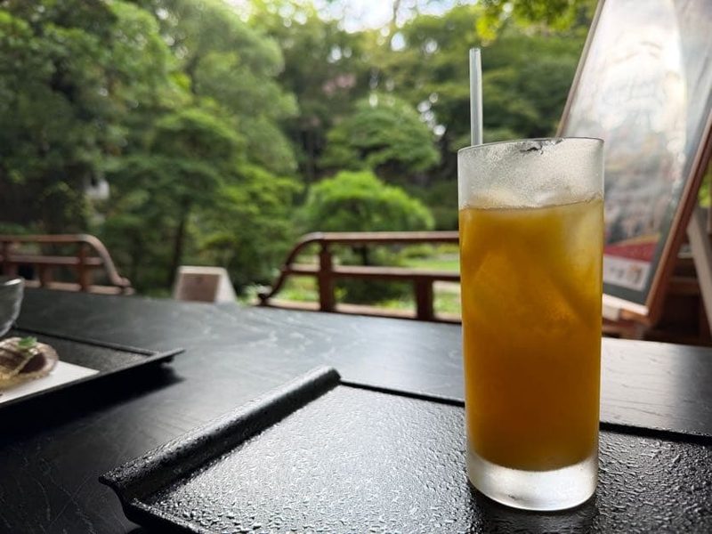 旧齋藤家別邸で注文する事が出来るオレンジジュース